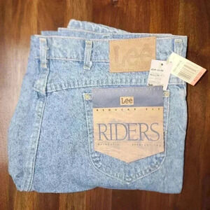 VINTAGE NWT 90s Lee Riders Regular fit straight pepper lite jeansUnion USA 38x34